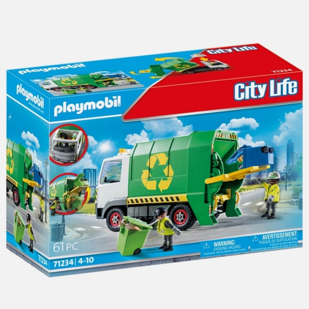 Playmobil Two City Life Set 70983 School Bus and 71234 Recycling Truck BOXED